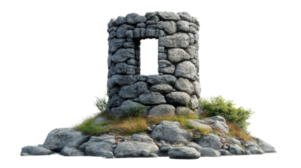 stone font number 1 isolated on white background 