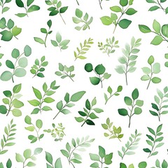Fototapeta premium A Beautiful Collection of Green Leaves in Various Shades and Textures