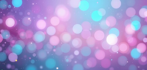 Fototapeta premium Pink Abstract Bokeh Background with Blurred Purple and Violet Circles for Christmas Decoration