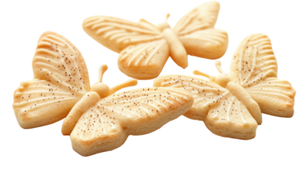 Butterfly-shaped cookie transparent background