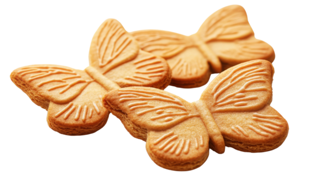 Butterfly-shaped cookie transparent background