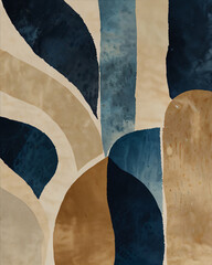 Fototapeta premium A blue abstract illustration that exudes elegance and modernity.