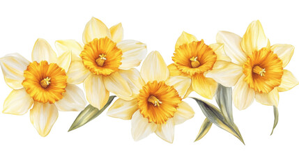 Fototapeta premium Yellow flower transparent background