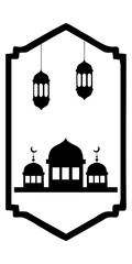 islamic feast day ornament -template of islamic event