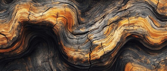 abstract tree stump or nature pattern color background.exotic wallpaper in painting style.wavy wave art shape