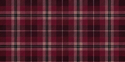 Deep Burgundy and Blush Plaid Fabric Texture Seamless Pattern for Design Projects