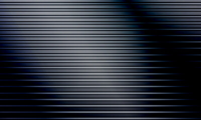 Fototapeta premium Dark grey horizontal stripes background. shiny texture lines pattern. retro style metal copy space background.