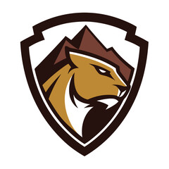 A sleek mountain panther mascot logo exuding strength and agility, with sharp features, dynamic lines, and a bold design that captures the spirit of resilience and power.
