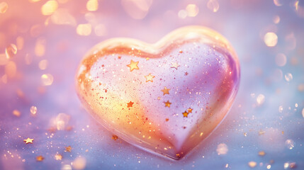 Obraz premium Sparkling Hearts Background Wallpaper