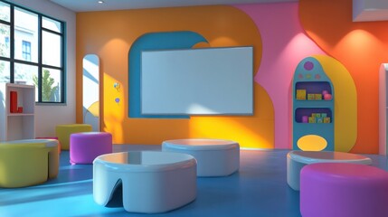 Bright and Playful Classroom for Interactive Learning