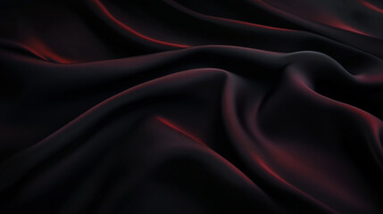 Obraz premium Opulent Burgundy Silk Satin Drapes - A Luxurious Texture for High-End Fashion and Design.