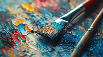 Obraz premium Diverse Learners in Practical Application of Art Education