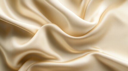 Obraz premium Smooth, luxurious fabric draping elegantly in soft golden hues.