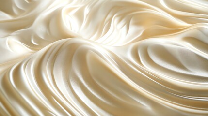 Obraz premium Soft and flowing cream silk fabric texture with elegant waves.