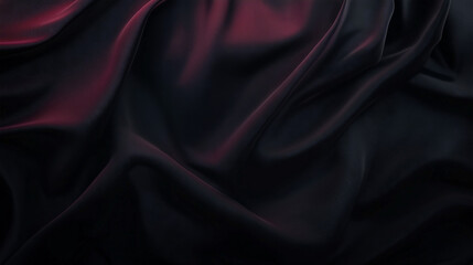Fototapeta premium Opulent Burgundy Silk Satin Drapes - A Luxurious Texture for High-End Fashion and Design.