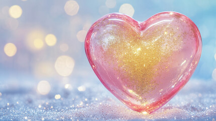 Obraz premium Sparkling Hearts Background Wallpaper