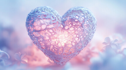 Fototapeta premium Cute Heart Background Wallpaper