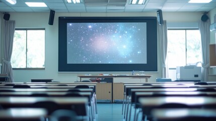 Naklejka premium Engaging Classroom with Interactive Learning Space