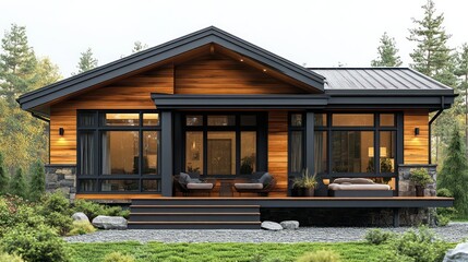 Modern Wooden House Design: Contemporary Architecture in Natural Setting
