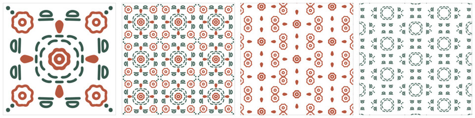 Flower Pattern 8 Editable Hand Drawn Vector Clip Art