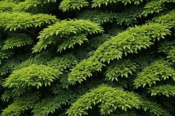 Fototapeta premium arafed green leaves of a tree with a black background
