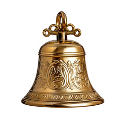 Ornate Gold Bell Antique Style Festive Holiday Religious Symbol