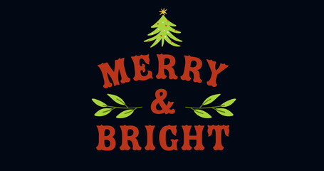 Image of christmas greetings text over snow falling on black background © vectorfusionart