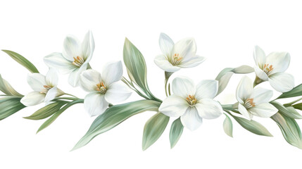Fototapeta premium White flower transparent background