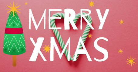 Image of christmas greetings text over christmas decorations © vectorfusionart