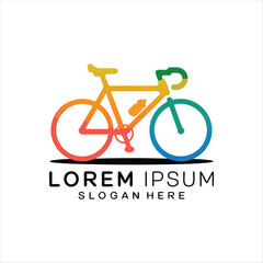 Colorful Bicycle Logo Design  Dynamic Vector Logo for Cycling Clubs, Events, and Sports Brands