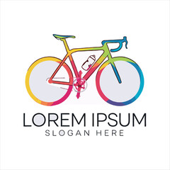 Colorful Bicycle Logo Design  Dynamic Vector Logo for Cycling Clubs, Events, and Sports Brands