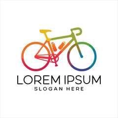 Colorful Bicycle Logo Design  Dynamic Vector Logo for Cycling Clubs, Events, and Sports Brands