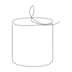 candle line art vector illustration