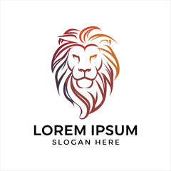 Vector Illustration of Lion Head Capturing Power, Strength, and Leadership