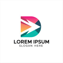 Premium Vector Art of D Letter Logo Add a Touch of Energy and Dynamism to Your Projects