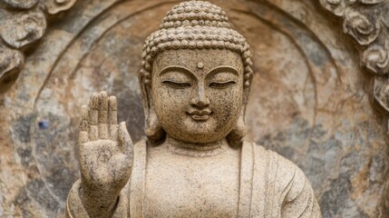 buddha statue isolated on white background, Worship person prayer buddha