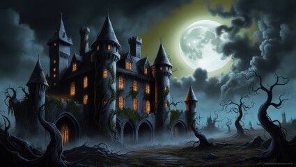 spooky halloween background