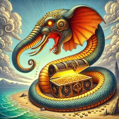 Grootslang An elephant headed snake associated with treasure