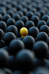 Obraz premium Solitary stance: individuality presence, visualization of uniqueness, one against the crowd, self-expression, personal belief, distinctive identity, singularity, personal courage, social contrast, .