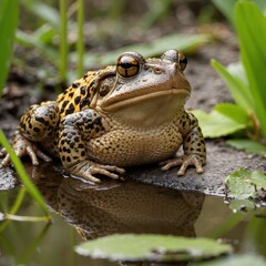 Obraz premium Night Songs: A Toad Chorus in Full Bloom