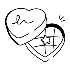 A hand drawn icon of chocolate box
