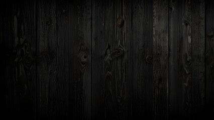 Obraz premium Old black wooden background. Grunge wallpaper Generative AI