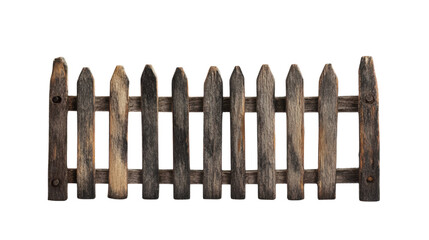 Obraz premium Wooden fence transparent background