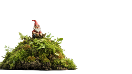 Garden gnome figure transparent background