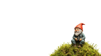 Garden gnome figure transparent background