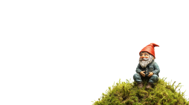 Garden gnome figure transparent background