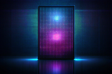 Colorful LED Background With Vibrant Blue and Pink Lights Illuminating a Display