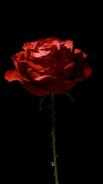 Blooming Roses on a Transparent Background