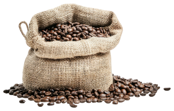 PNG Fresh roasted coffee beans sack
