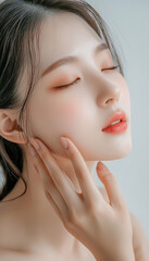 close up portrait of a woman	
